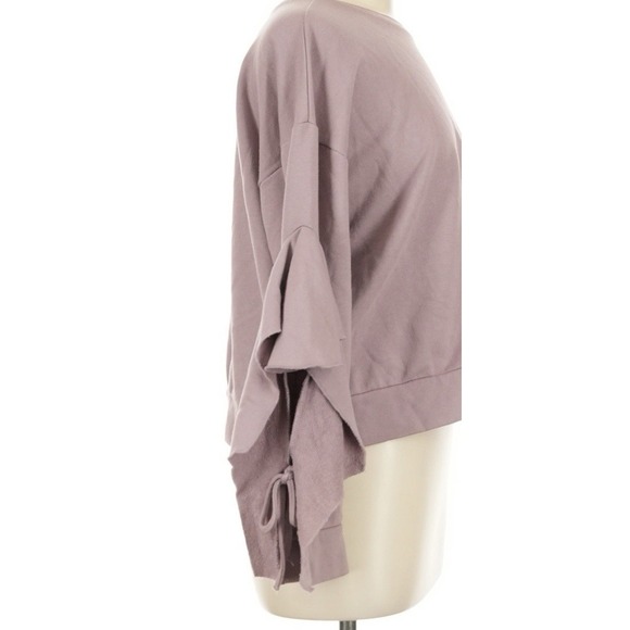 Romeo & Juliet Couture Dusty Rose Crew Neck Ruffle Tie Sleeve Women's Top Small - Picture 6 of 6
